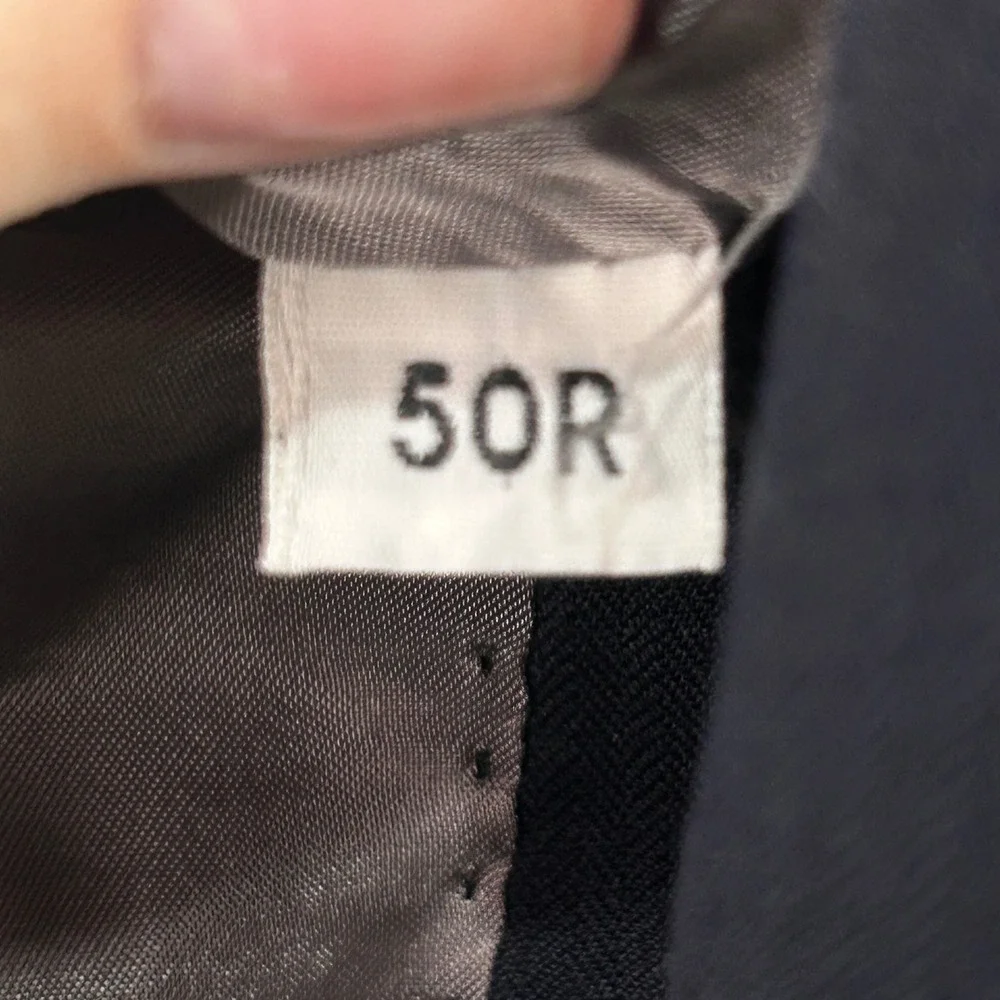 Hart Schaffner Marx Suit 50R Navy Blue 2 Button  Classic Big Tall USA made